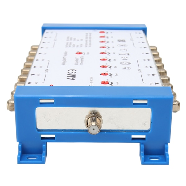 9-veis SMATV-forsterker Profesjonell Plug and Play Satellitt-TV-splitter for innendørs bruk 100‑240V EU-kontakt