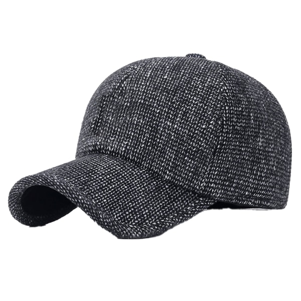 Herre vinter termisk ull tweed spiss baseball cap