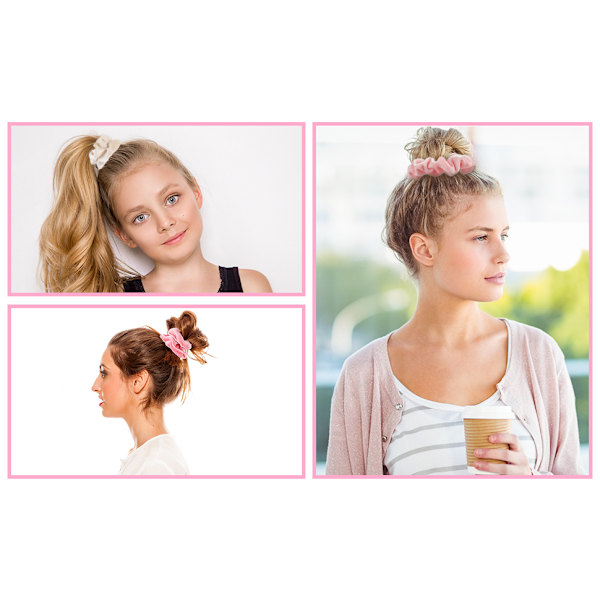 Högkvalitativa Blush Rosa Satin Scrunchies, Mångsidig Användning För Flickor Och Damer, Stilrena Och Trendiga, Perfekt Presentval. Antal: 12 Stycken