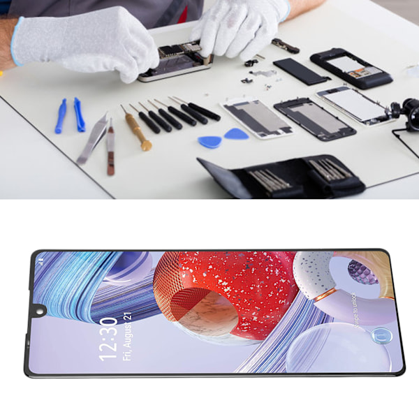 for LG Stylo 6 Skjermutskifting 6,8 Tommers LCD-skjerm Berøringsskjerm Digitizer Skjermmontering for Q730 LM‑Q730TM Q730AM