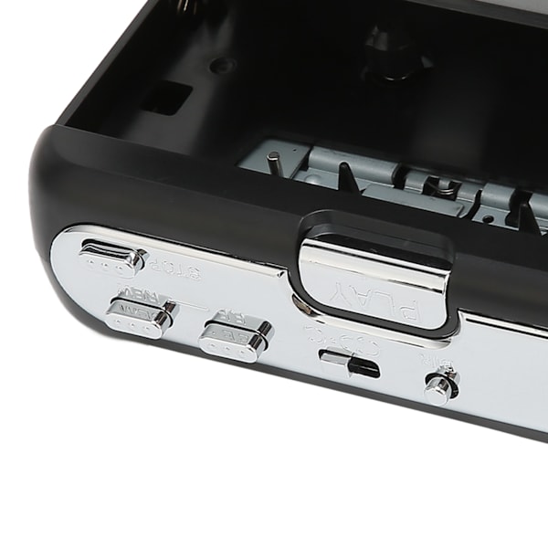 TON007B Bluetooth Kassetteafspiller med Hovedtelefon Auto Reverse Funktion Stereo KassetteafspillerSort