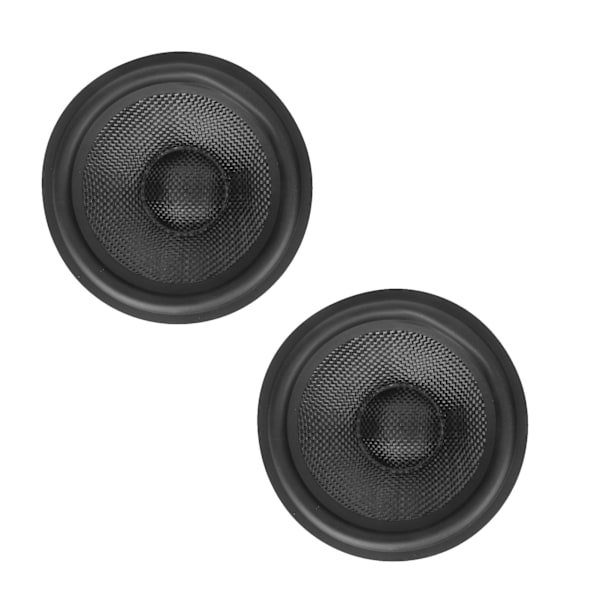 Högtalare Kontrumma Papper 1 Tums Innerdiameter Subwoofer Koner Trumma Papper med Gummisurround för 5 Tums Högtalare 2st