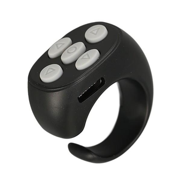 Smart Ring Controller Bluetooth 5.3 Trådløs Fjernkontroll Sidevender for Tik Tok Elektronisk Bok Svart