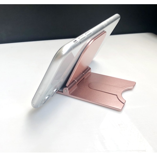 Halkfri Gummikudde Ställ för Smartphones & Tablets, Portabel Design med Hållbar Aluminiumbas, 360 Graders Rotation för Optimal Visning
