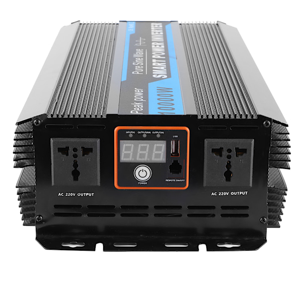 10000W Bilströmkonverter Transformator Ren Sinusvåg Spänningsomvandlare 12V till 220V‑240V