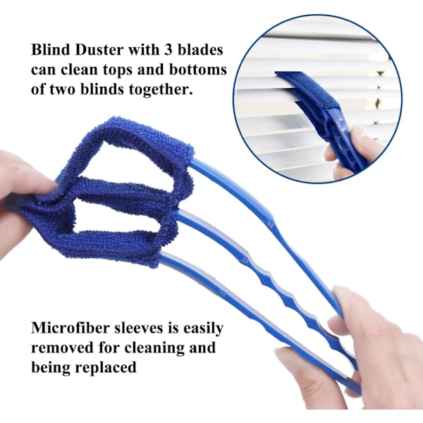 Fönsterpersiennvård, Snabb och Enkel Rengöringsborste med Högabsorberande Mikrofiber, Robust Polyetendesign för Mångsidig Användning