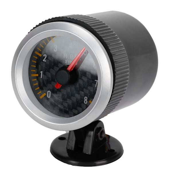 Omdrejningstæller 52mm/2.05in 0‑8000 RPM Carbon Fiber Panel Pointer 12V Universal til 4 6 8 Cylinder Motorer SUV