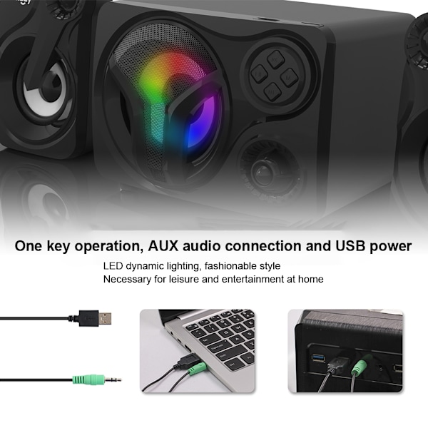Smalody Bas Bluetooth-högtalare Skrivbord Laptop Dator 2.1 Ljudkanal Trådlös Plug-in Kort Audio