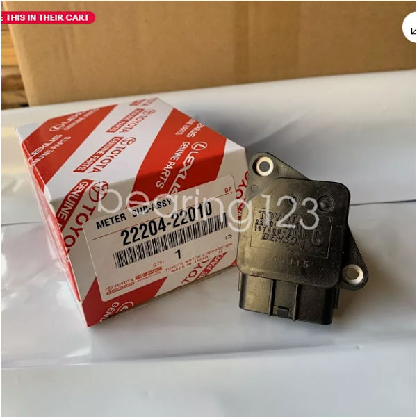 Äkta massflödesmätare MAF-sensor 22204-22010 för Toyota Lexus Scion DENSO