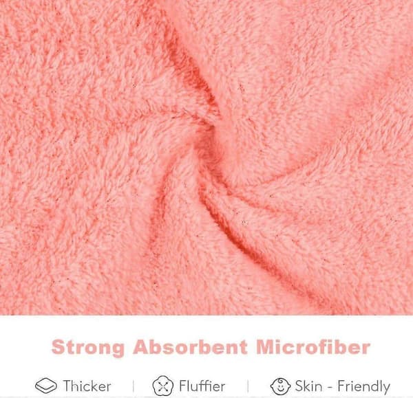 GETIT 3-pack mikrofiber turbanhårhanddukar: Absorberande, knappfästa – Passar alla