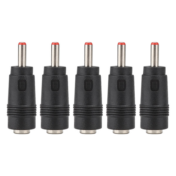 5PCS 5.5 x 2.1 hunn til 3.5 x 1.35MM hann DC adapterkontakt ruter strømomformer
