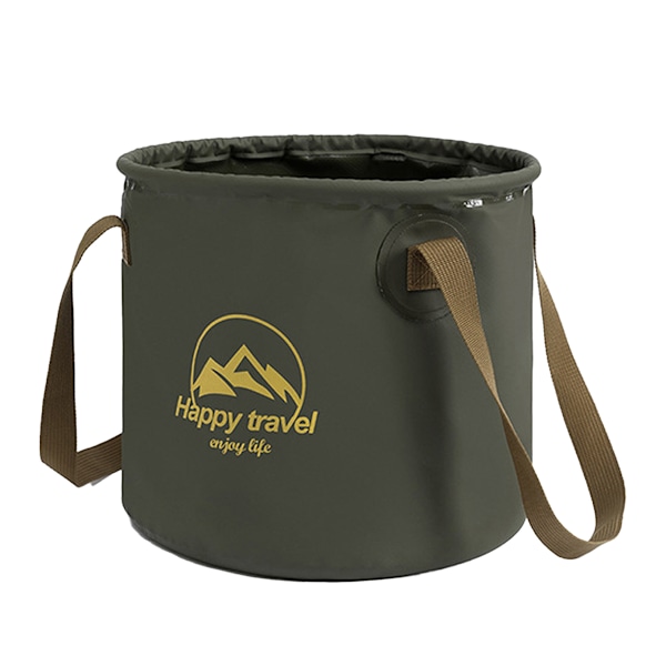 Hopfällbar Hink Camping Vattenbehållare med Handtag Fällbar Bärbar Tvättfat