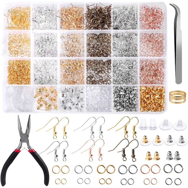 Hicdaw 2500 st Earring Hooks Örhänge Tillverkningssats Örhänge Hooks