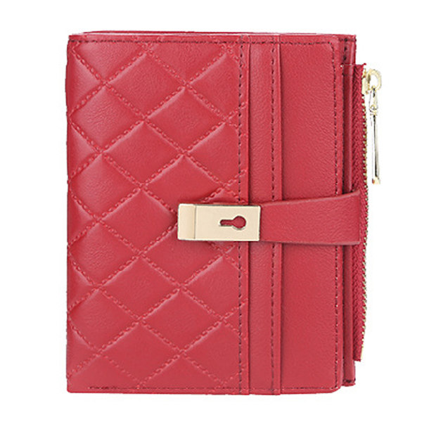 Liten plånbok för kvinnor, PU-läder minimalistisk bifold plånböcker kreditkortshållare väska