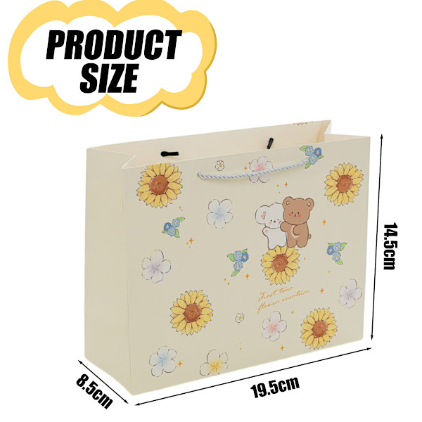2 stk gavepose for baby, gavepose i papir for nyfødt, baby, gaveinnpakning baby shower pose