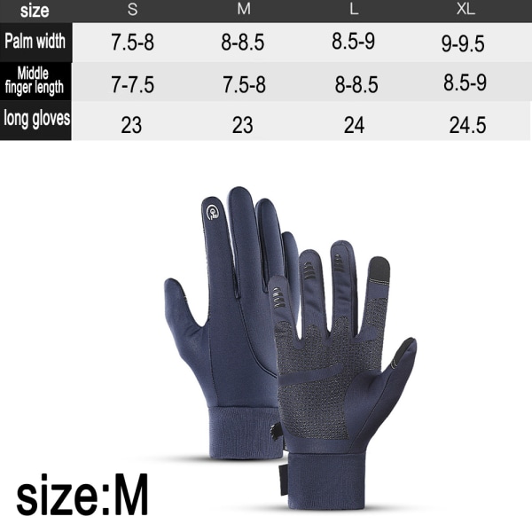 Vattentäta handskar för män och kvinnor, varma vinterhandskar med s