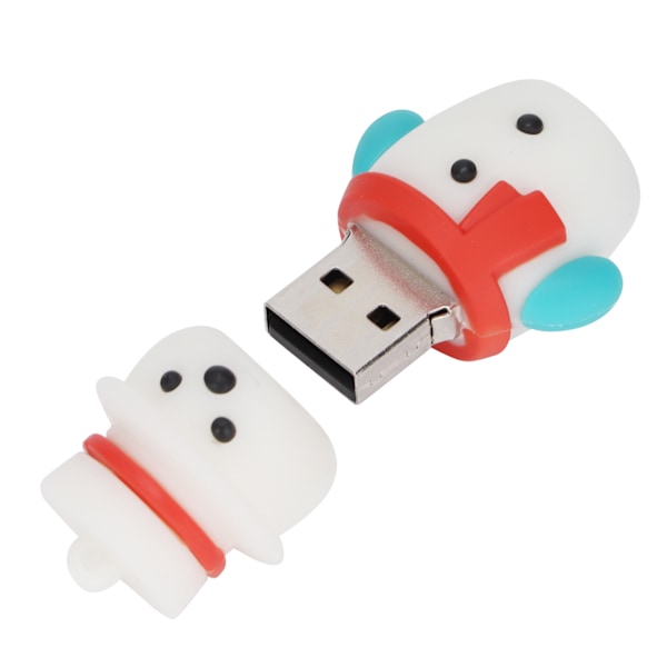 Minnessticka Hög Hastighet Plug and Play Tålig Härlig Snögubbe Form Smidig Portabel Flashdrive för Hemmakontor Resor 64GB