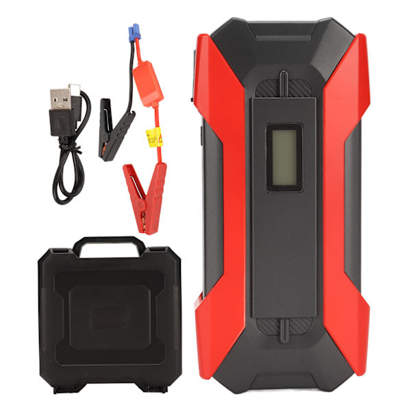 Auton käynnistin 1500A 12000mAh USB-pikalataus 3 LED-valotilaa Vedenpitävä auton käynnistin LCD-näytöllä