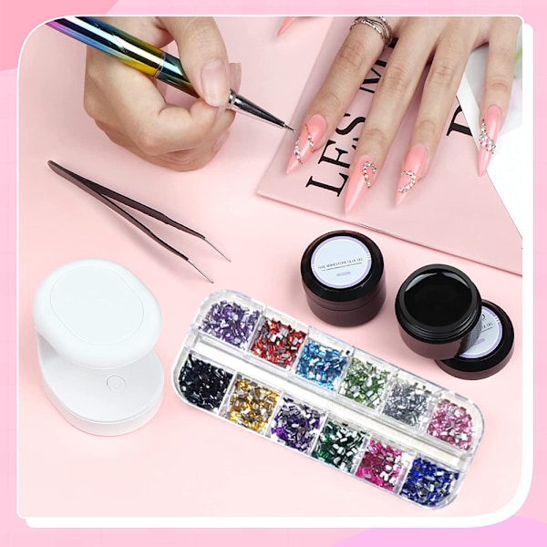 Flatback krystaller Rhinestones Gems for Nails Art Klær