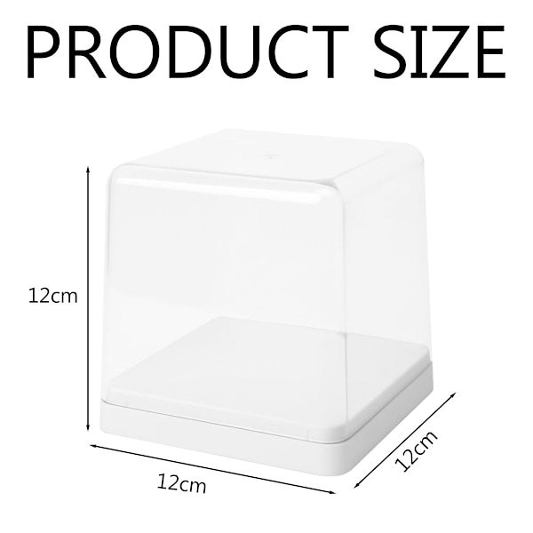 Displayförvaringslåda Transparent lock Dammtät Stapelbar Figur Samlingslåda Vit
