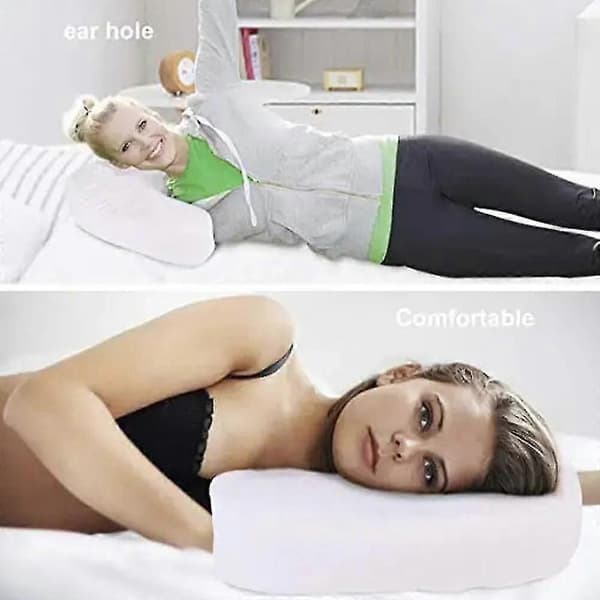 U-formad Sidosovare Pro Air Nack- & Ryggkudde Vit Terapeutisk Solid kudde