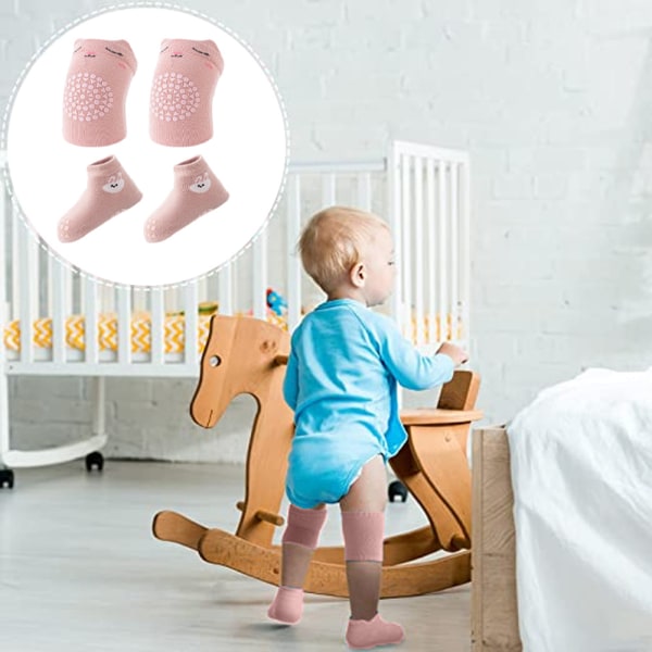 Baby Anti-Skli Sokker Småbarn Knebeskytter og Baby Krypende