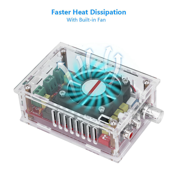 Högpresterande 2*100W digital ljudförstärkare förstärkarkort klass D-modul med hölje DC9‑34V