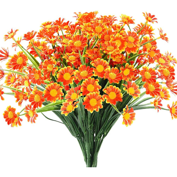 6 Bundter Kunstige Daisy Mums Blomster Udendørs Falske Efterårs Flow