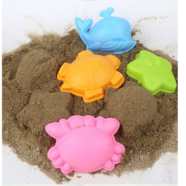 Sandleksaker Strandleksaker för Småbarn Barn Pojkar Flickor Sandhink Rake Spade Set Djur Strand Sköldpadda Krokodil Val Krabba Former Vattenleksaker för Bad