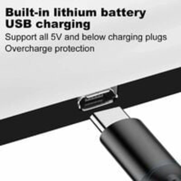 Bilstaklampa, fyrkantig LED-lampa med touch-funktion, USB-laddningsbar, 3 färger, läslampa
