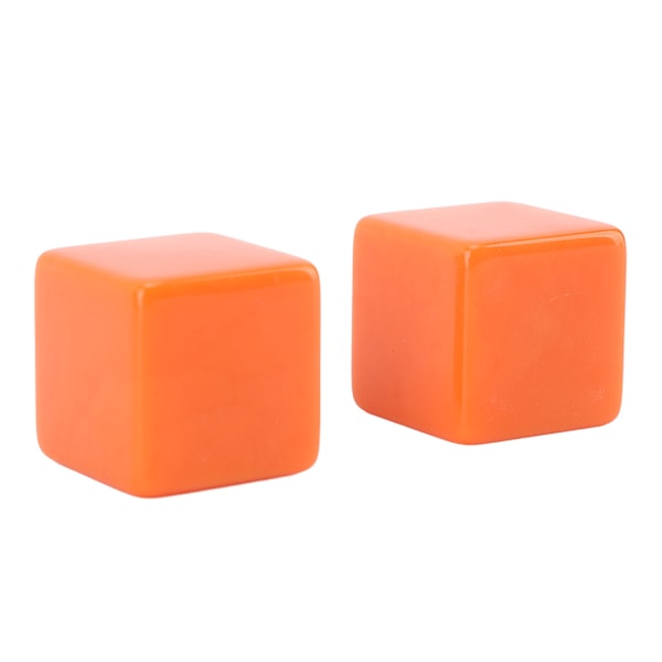 6 stk. tomme terninger DIY ubehandlede terninger blokke undervisning fest puslespil 6-sidede terninger plastik terninger orange