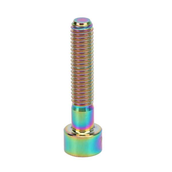 RISK Headset Stem Top Cap Fixing Bolt M6x30mm Column Head Bike Stem Bolt Screw Titanium Alloy til cykelreparation Blændende