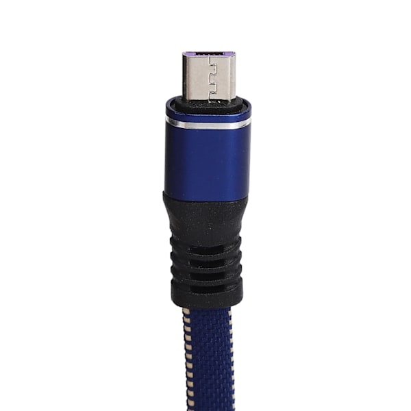 Micro USB-laderkabel forlengelse nylonflettet hurtigladingssnor for Android-mobiltelefoner blå