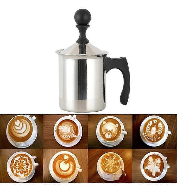 GETIT Mælkeskummer DIY Cappuccino Mælkeskummer Mælkeskummerkop Manuel Mælkeskummer (1 stk)