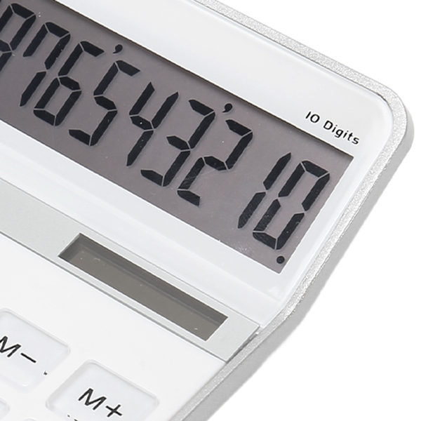 Kalkulator Solcelledrevet Batteridrevet Transparent Store Taster LCD-skjerm