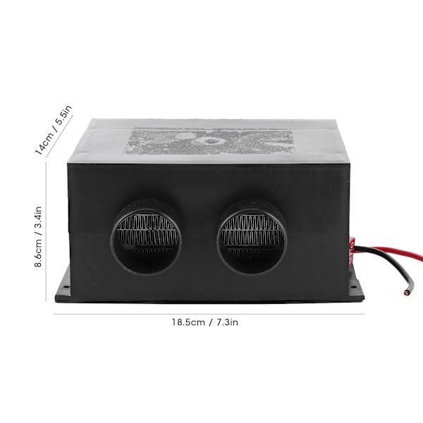 12V 600W Bilvarmer 2 Hul Bærbar Vinter Hurtig Opvarmning Varmer Frostfjernelse Lydløs Universal