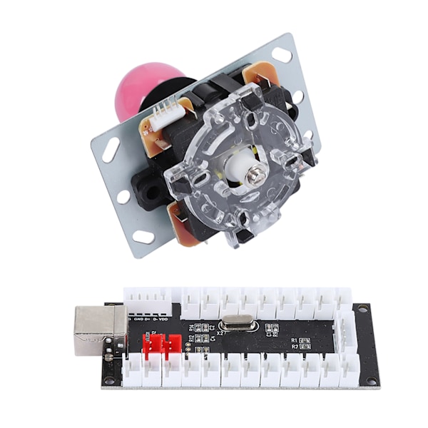 30/24 Kassette Knap   5P Rocker Enkelt Kit Sort USB Core Board Arcade Kit Pink