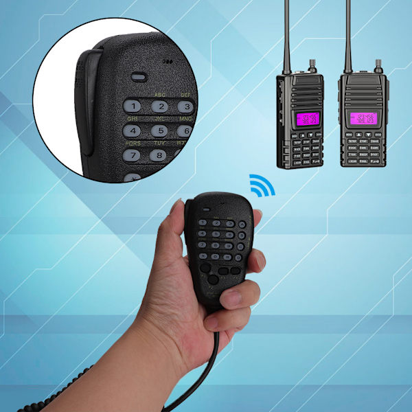 Handhållen mikrofon med magnetisk ring för Yaesu FT-8900 OT8G-radio