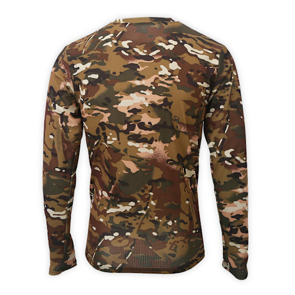 Herr Långärmad Rund Hals T-shirt Kläder för Camping Utomhussporter(L)