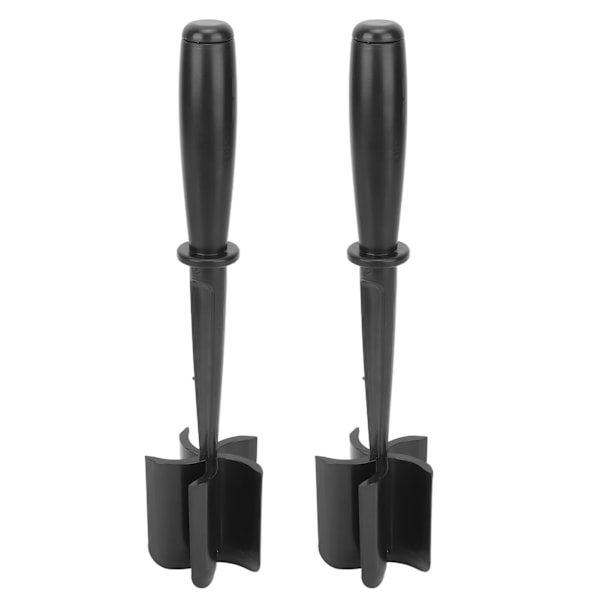 Kjøttkvern Varmebestandig Ergonomisk Håndtak Nylon Kjøttdeig Masher for Kylling Potet Hamburger Svart 2stk