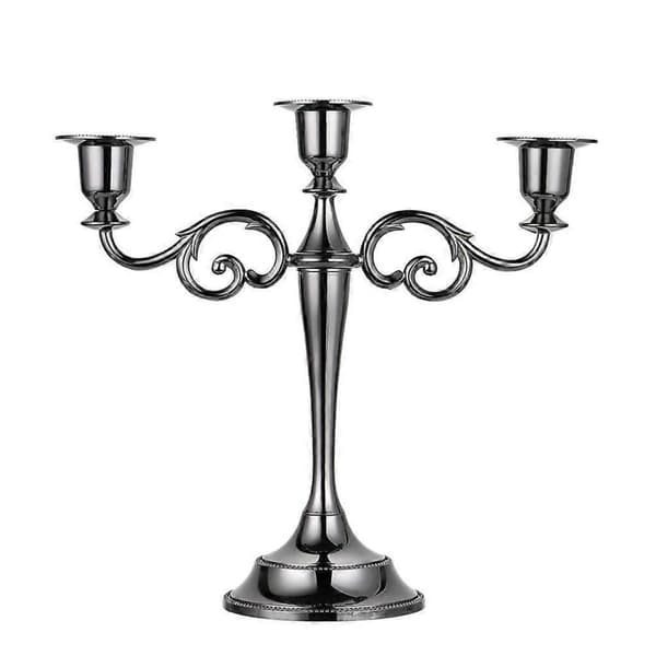 GETIT 3-armet metal lysestage sort europæisk elegant lysestage