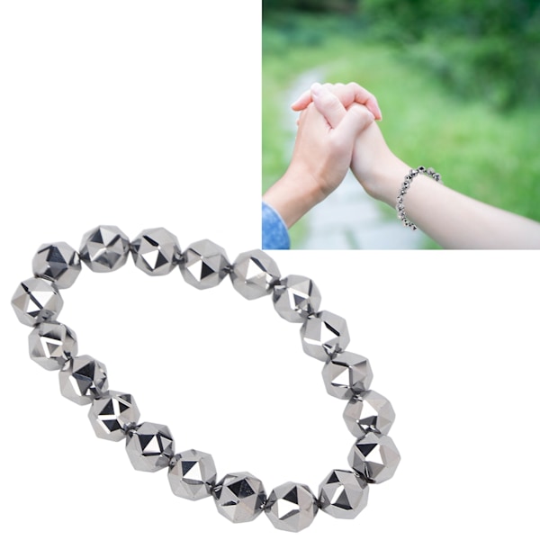 Terahertz-perler armbånd angst lindring helbredende avslappende bærbar perlet terahertz energi stein armbånd