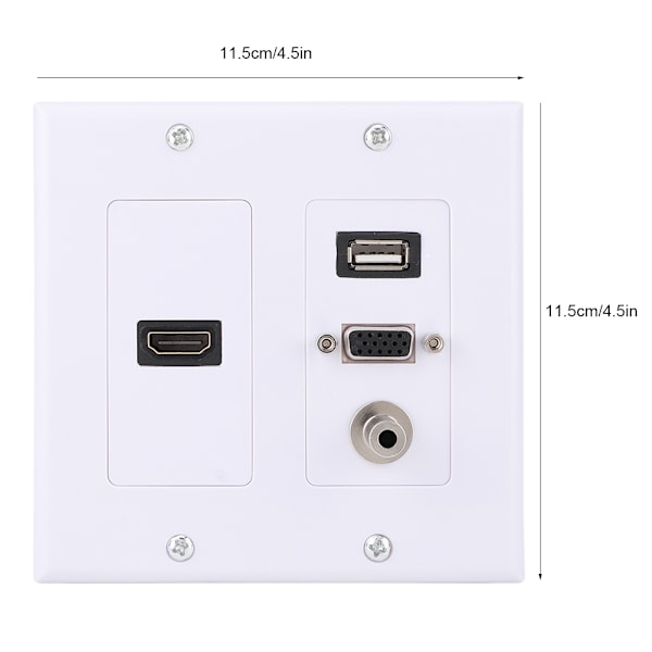Innovativ VGA Väggplatta, Perfekt För Högupplösta Skärmapplikationer, Med Ultra High Speed HDMI Och Audio Return Channel