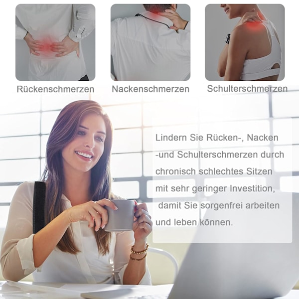 Ryggjusteringshjälp, Hållningskorrigerare med justerbar rem, Bekväm att bära för män och kvinnor (Nyckelbensstöd)