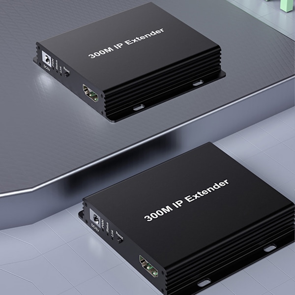 300M IP-forlenger HD 1080P HD Multimedia Interface over CAT5e/6/7 direkte 1 til 1 forlenger IP-sender mottaker 100‑240V EU-plugg