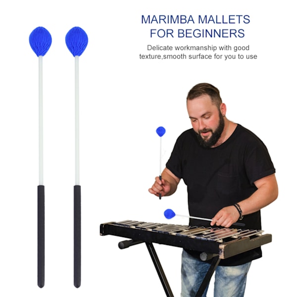 1 Pari Lankaa Pää Keyboard Marimba Mallets Fiberglas-Kahvoilla Aloittelijoille