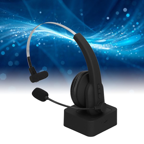 Trådlöst headset med brusreducering, Bluetooth 5.0, telefonheadset med mikrofon