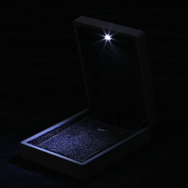 LED-belyst halskæde vedhæng bryllup smykker display case gave S