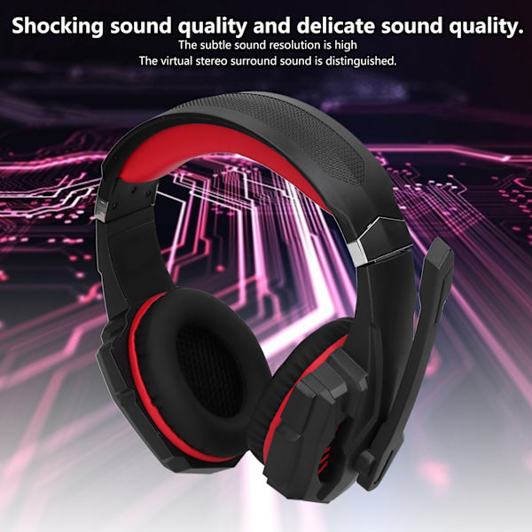 PYTHON FLY G9000Mini Trådbundet Headset Surround Ljud Klar Ljudkvalitet Hög Upplösning Spelheadset Röd
