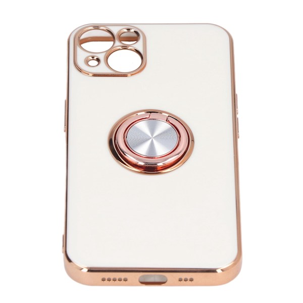 Mobilskal för iPhone 13 med roséguld glitterpläterad ringhållare, ultratunt flexibelt TPU-skyddsfodral